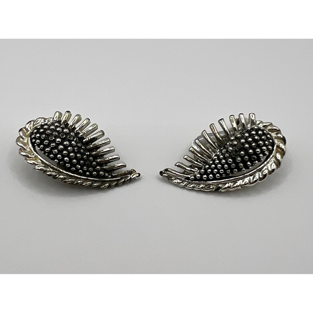 Marboux Clip On Earrings Womens OS Silver Excellent Marcel Boucher Vintage 1017